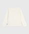 Children's long-sleeved printed cotton T-shirt MILK Ecru