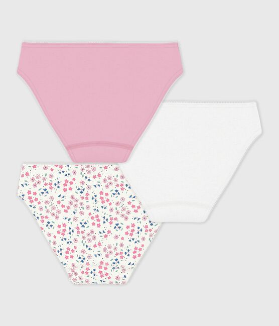 Pack of children's flower-print cotton pants variante 1