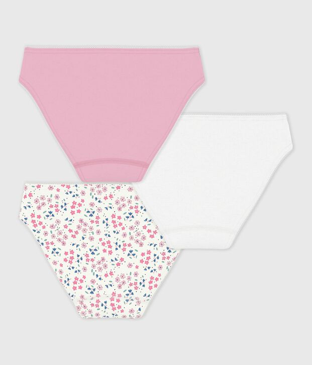 Pack of children's flower-print cotton pants multicolor
