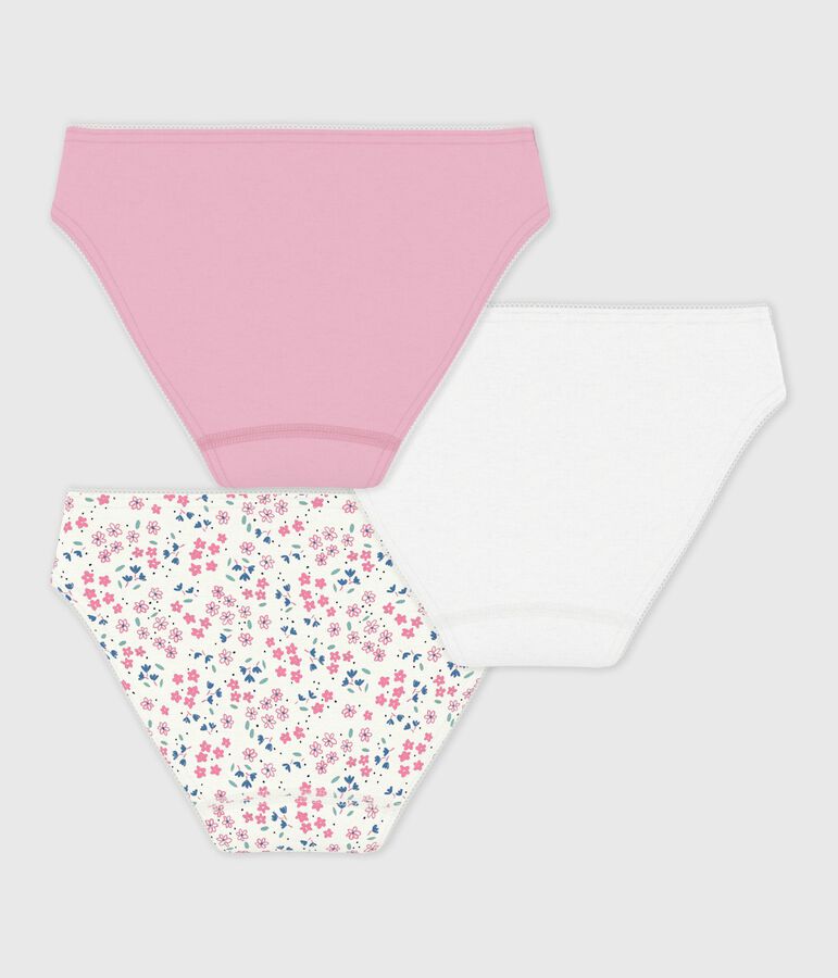 Pack of children's flower-print cotton pants multicolor