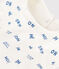 Babies' Patterned Cotton Bib MARSHMALLOW white/CREPUSCULE