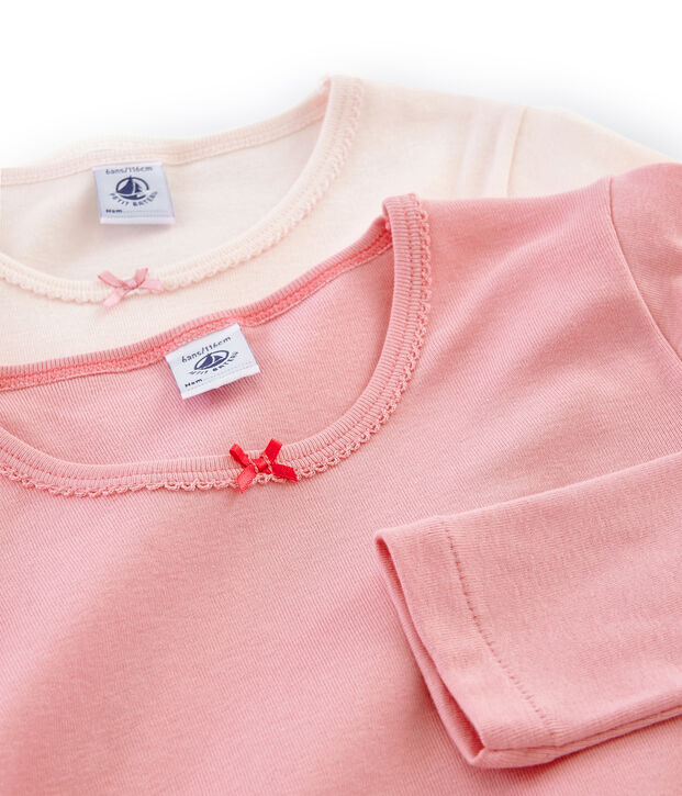 Girls' Long-sleeved T-Shirt - Set of 2 multicolor