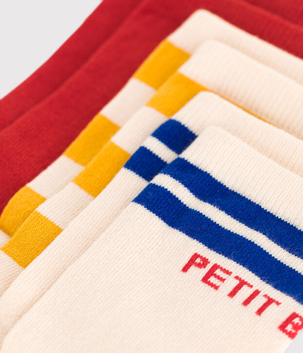 Children's Stripy Cotton Socks - 3-Pack multicolor