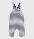 Babies' Thick Stripy Jersey Long Dungarees