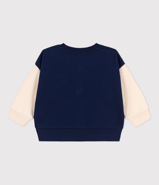 Babies' Fleece Baseball Jacket MEDIEVAL blue/AVALANCHE