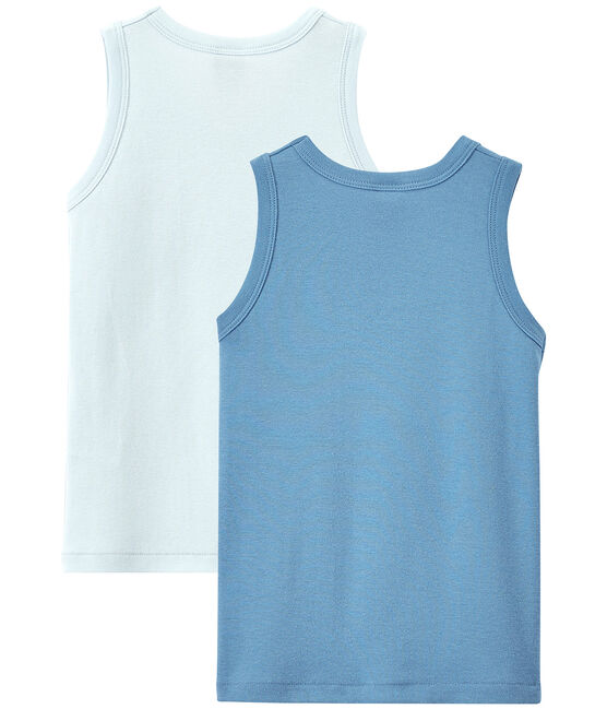 Set of 2 boys' tank tops LOT white