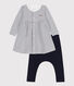 Babies' Cotton Breton Dress with Leggings