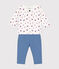 Babies' cotton fleece dungarees and T-shirt variante 1