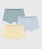 Pack of children's stripy cotton boxers with covered waistbands variante 1