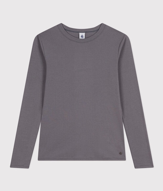 Women's Iconic Cotton Round Neck T-Shirt grey