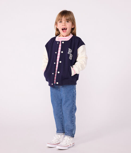 Children's varsity-style jacket in plain cotton SOIR Petit Bateau