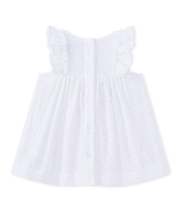 Baby girls' eyelet lace dress white