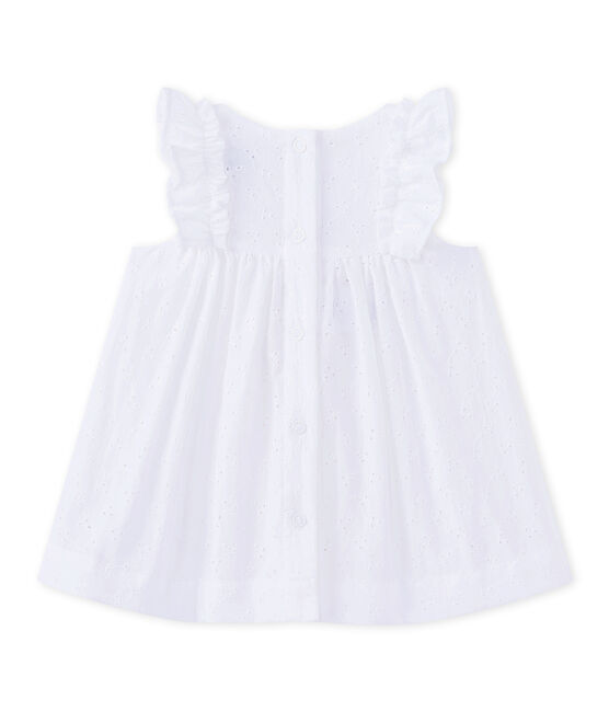 Baby girls' eyelet lace dress ECUME white