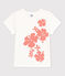 Girls' Short-Sleeved Cotton T-Shirt MARSHMALLOW white