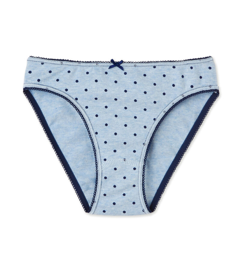 Culotte ado fille &agrave; pois blue/blue