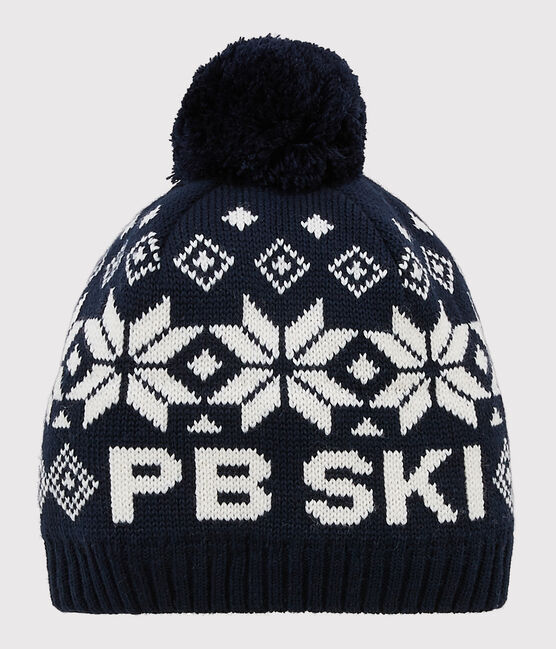 Girls' /Boys' Ski Hat SMOKING blue/MARSHMALLOW white