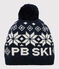 Girls' /Boys' Ski Hat SMOKING blue/MARSHMALLOW white