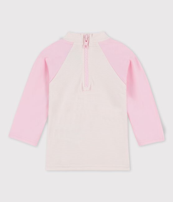 Babies' Unisex UV-Proof Eco-Friendly T-Shirt MINOIS pink/MARSHMALLOW white