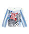 Boys' Creative Striped Top MARSHMALLOW white/PERSE blue