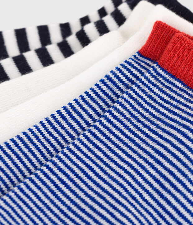 3 PAIRS OF CHILDREN'S STRIPED COTTON SOCKS multicolor