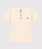 Boys' Short-Sleeved Cotton T-Shirt AVALANCHE Ecru
