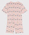 Women's Tulip Patterned Cotton Short Pyjamas SALINE pink/MULTICO white