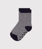 Babies' Non-Slip Socks SMOKING blue/MARSHMALLOW white