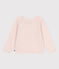Children's cotton cardigan with a decorative stitch pattern FLEUR pink