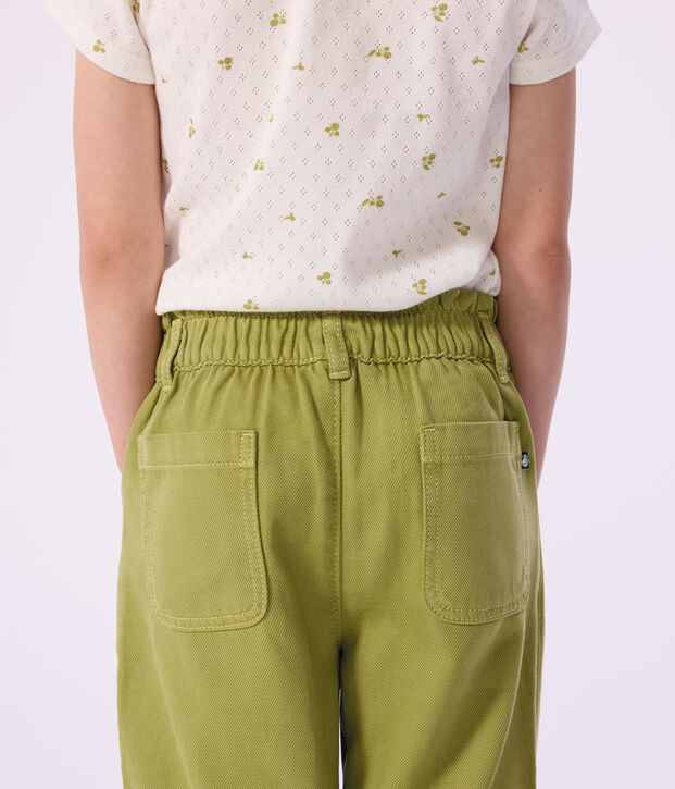 Children's cotton trousers green