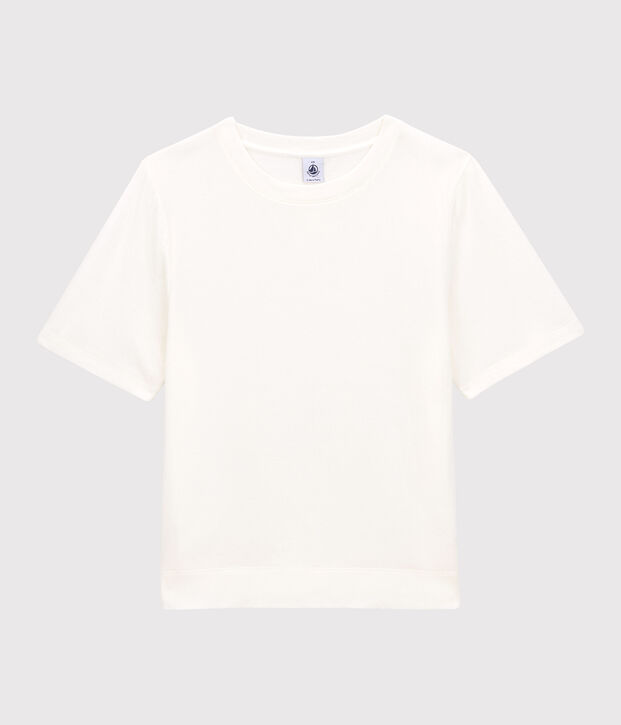 Women's TUBE KNIT BOXY T-SHIRT white
