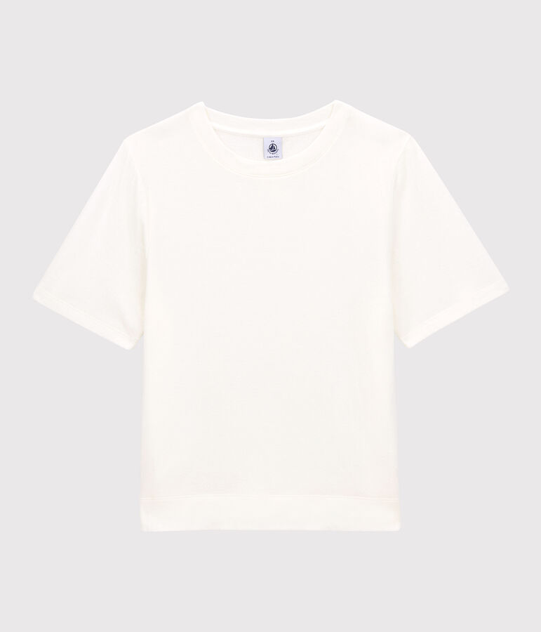 Women's TUBE KNIT BOXY T-SHIRT white