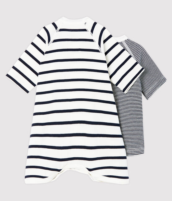 Baby Kimono Bodysuit and Undershirt Set in Rib Knit variante 1