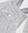 Babies' long dungarees in plain thick cotton FUMEE CHINE grey