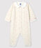 Baby Girls' Spotted Footless Organic Cotton Sleepsuit MARSHMALLOW white/MULTICO white