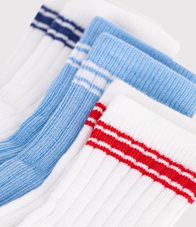 3 pairs of babies' cotton socks multicolor