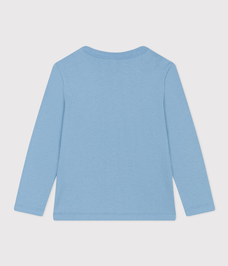 Children's unisex long-sleeved cotton T-shirt blue