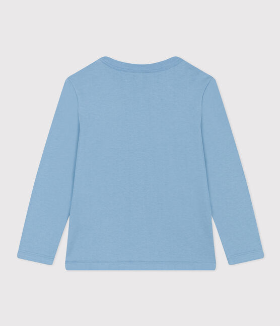 Children's unisex long-sleeved cotton T-shirt AZUL blue