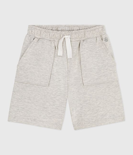 Children's Bermuda shorts in plain cotton BELUGA CHINE grey