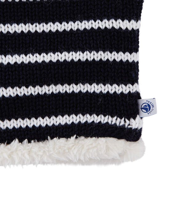 Unisex Children's Snood SMOKING blue/MARSHMALLOW white