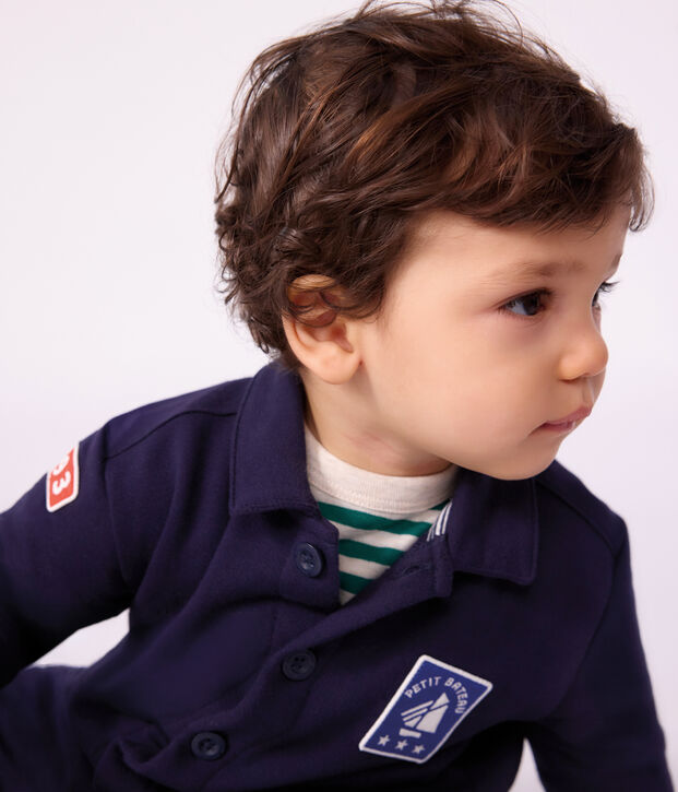Babies' long plain cotton jumpsuit SOIR