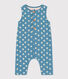 Babies' Sleeveless Patterned Quilted Tube Knit Jumpsuit