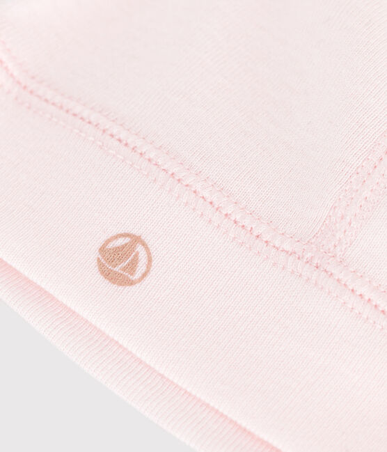 Babies' plain cotton hat FLEUR pink