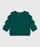 Babies' plain cotton sweatshirt with star badges TREE