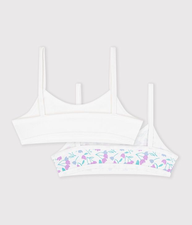Lot de 2 brassi&egrave;res en coton multicolor