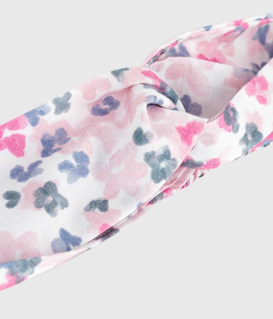 Children's hairband in floral-print poplin MILK /MULTICO