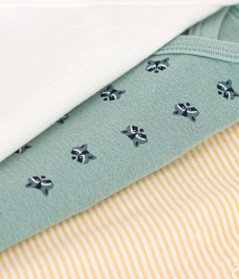 Babies' long-sleeved wrapover cotton bodysuits - 3-Pack variante 1