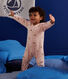 Babies' pyjama suit in star and heart print brushed fleece