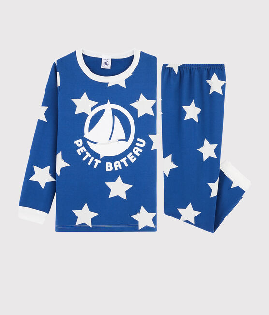 Unisex Starry Fleece Pyjamas MAJOR blue/ECUME white