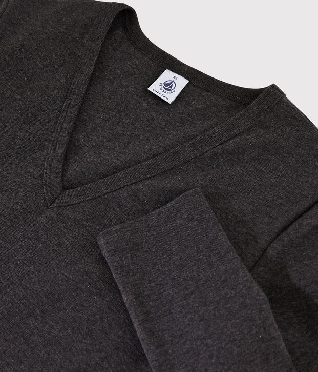 Women's iconic V-neck T-shirt grey