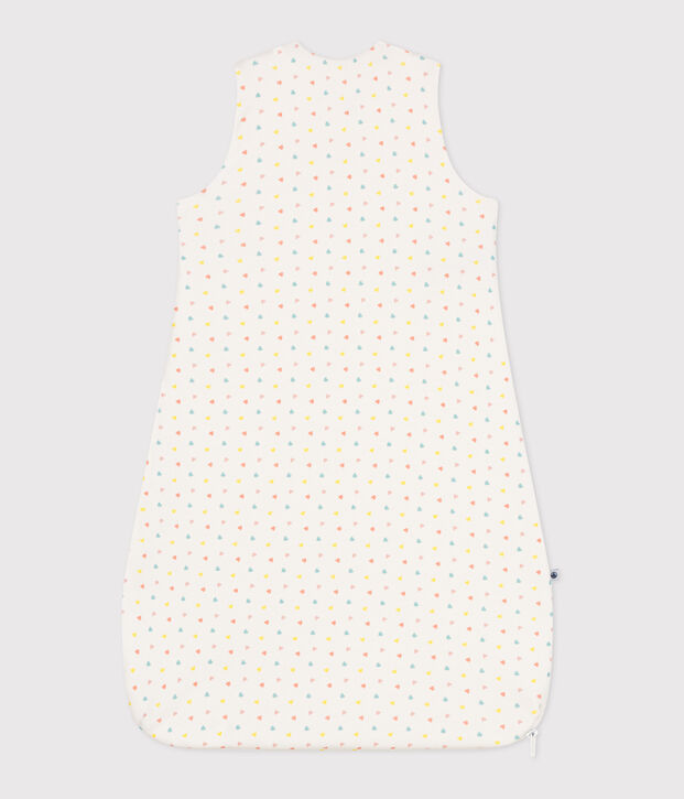 Baby sleeping bag in printed cotton TOG 1.5 white/multicolor